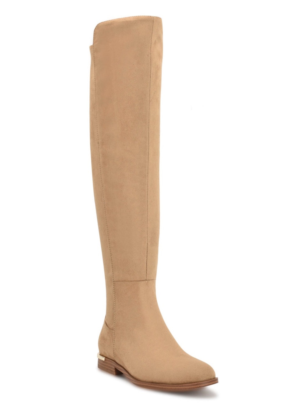 Nine West Allair Over the Knee Boots Tan Suede, Size 9